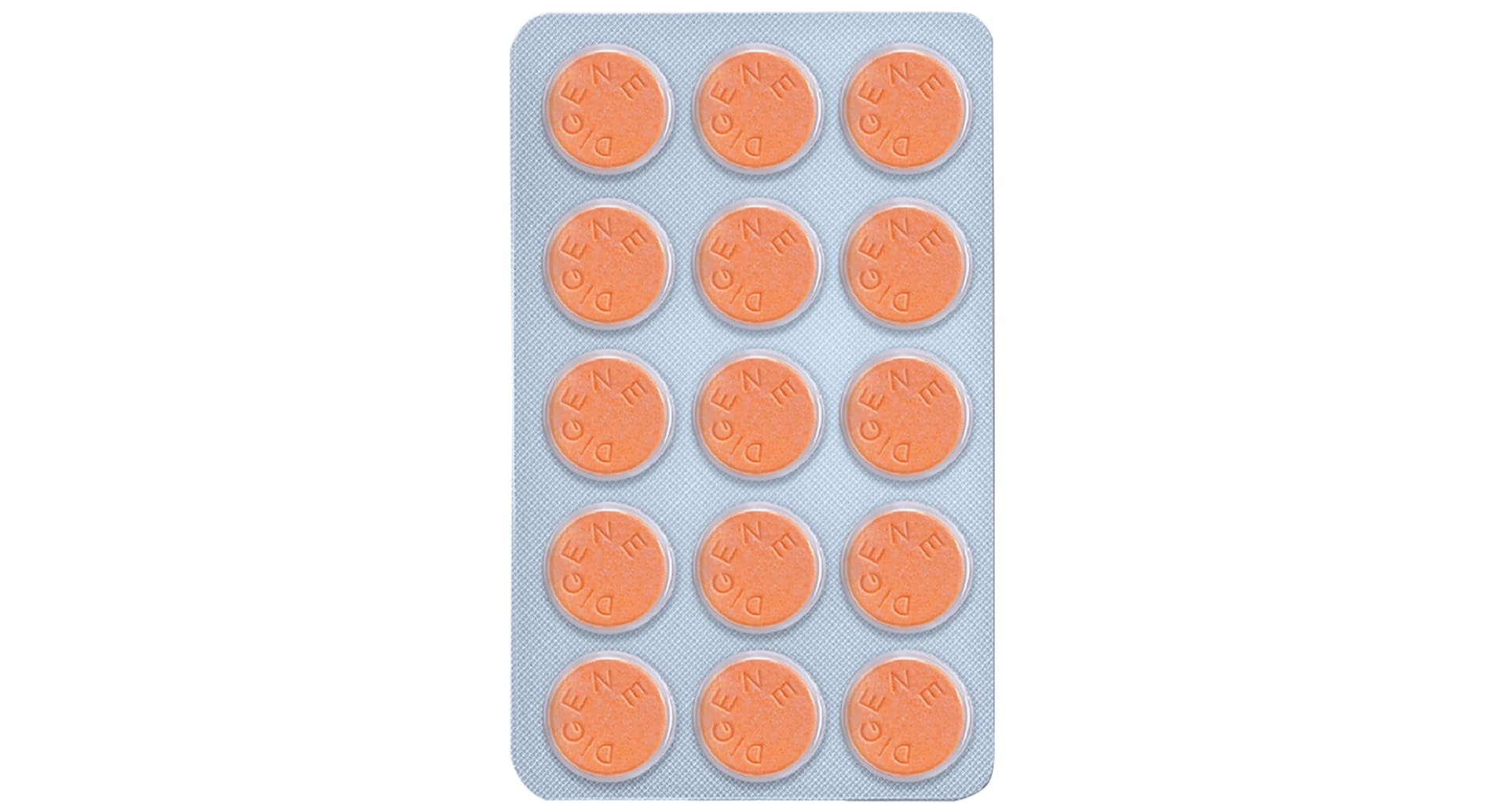 Digene Acidity & Gas Relief Tablet strip of 15 orange chewable tablets