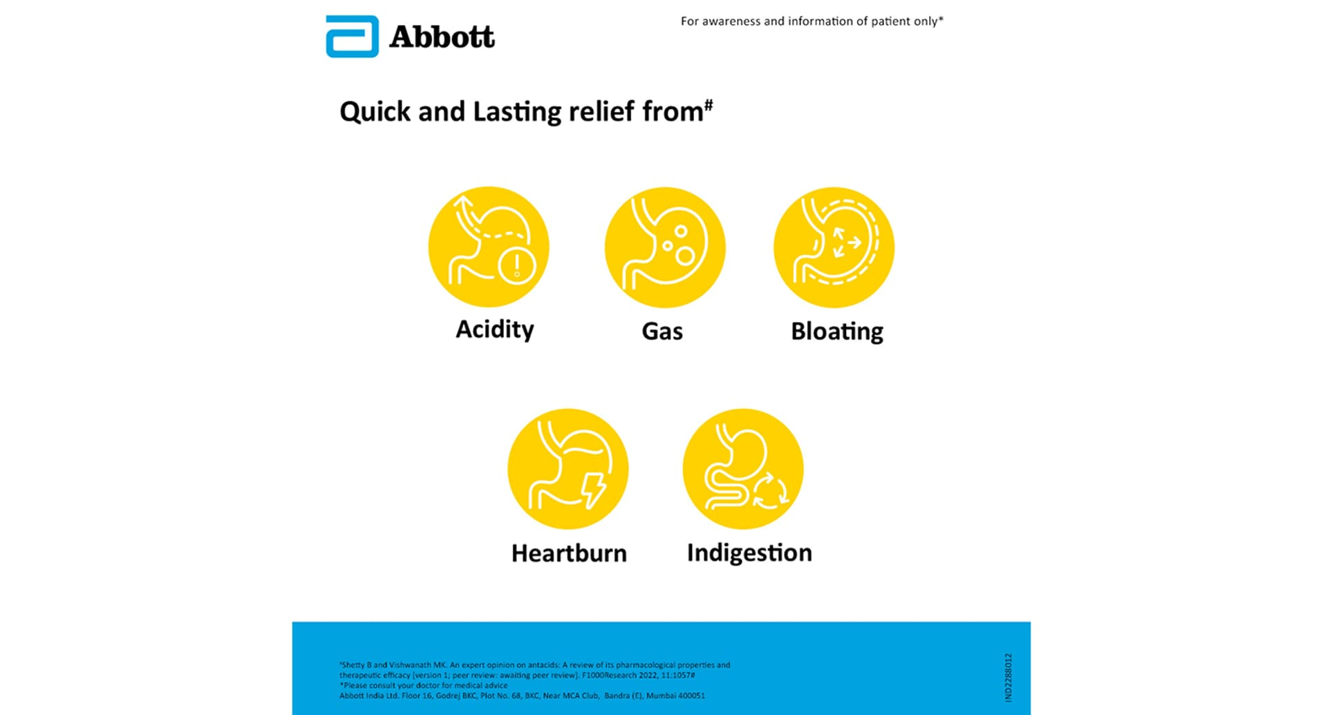Digene Acidity & Gas Relief Tablet relieves acidity, gas, bloating, heartburn and indigestion