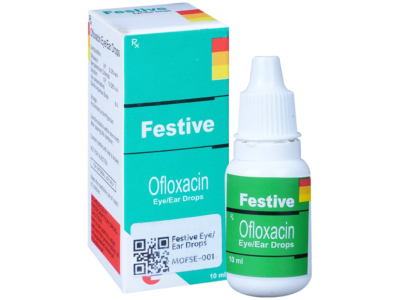 Festive Ofloxacin Eye Ear Drops box and bottle