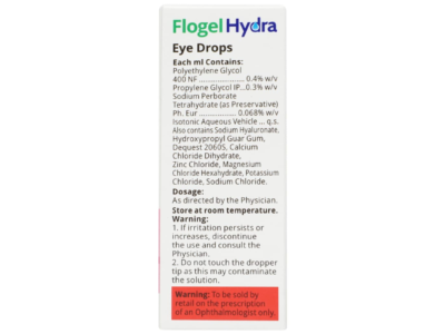 Flogel Hydra Eye Drops composition