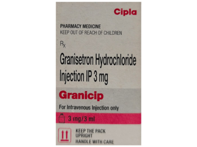 Granicip Injection Granisetron 3mg front pack by Cipla