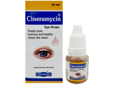 Hapdco Cineramycin Eye Drops box and bottle