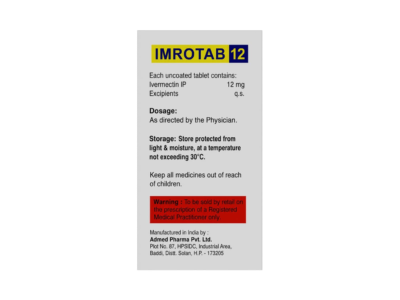 Imrotab 12mg Tablet - composition, dosage, storage and warning label