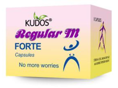 Kudos Regular M Forte Capsule box of 8 ayurvedic Ashoka capsules for menstrual health