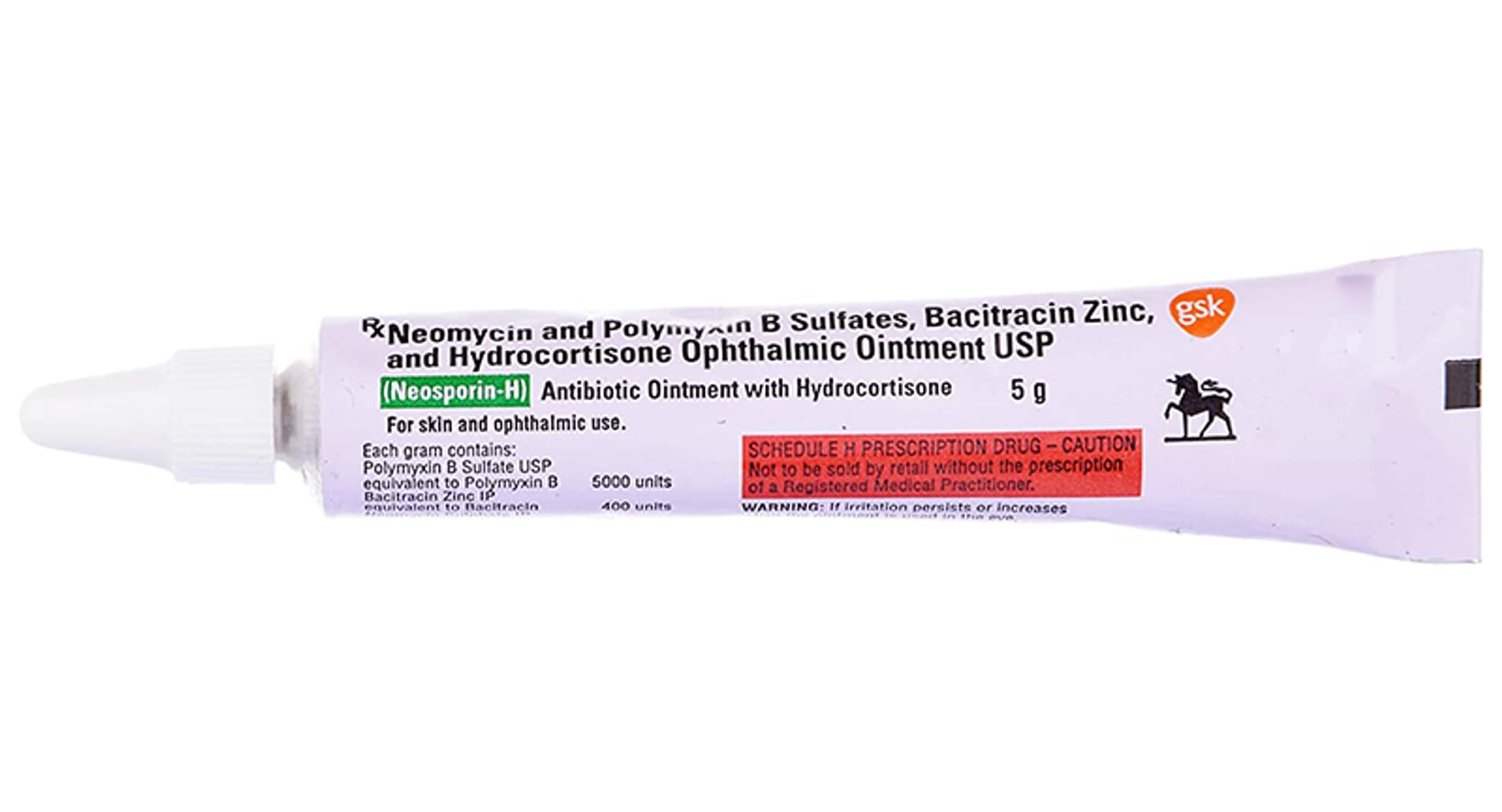 Neosporin-H ointment tube