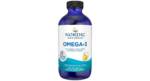 Nordic Naturals Omega-3 lemon liquid fish oil bottle with 1560 mg total omega-3s