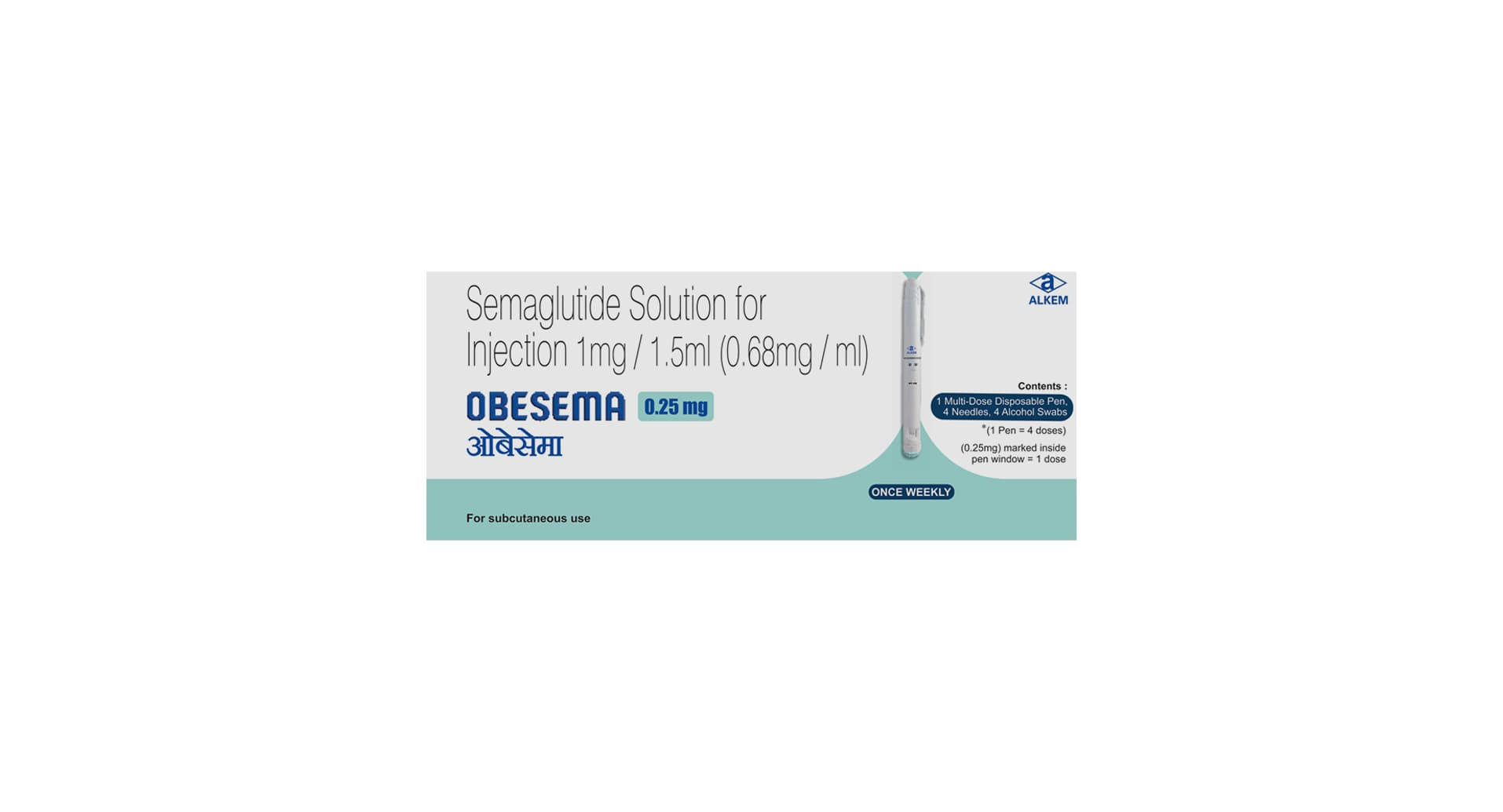 Obesema 0.25mg Injection - Semaglutide 0.68mg/ml