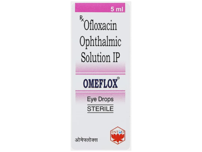 Omeflox Ofloxacin Eye Drops box