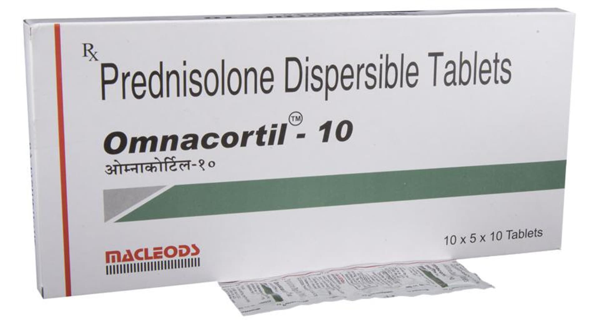 Omnacortil 10 Prednisolone Dispersible Tablet box