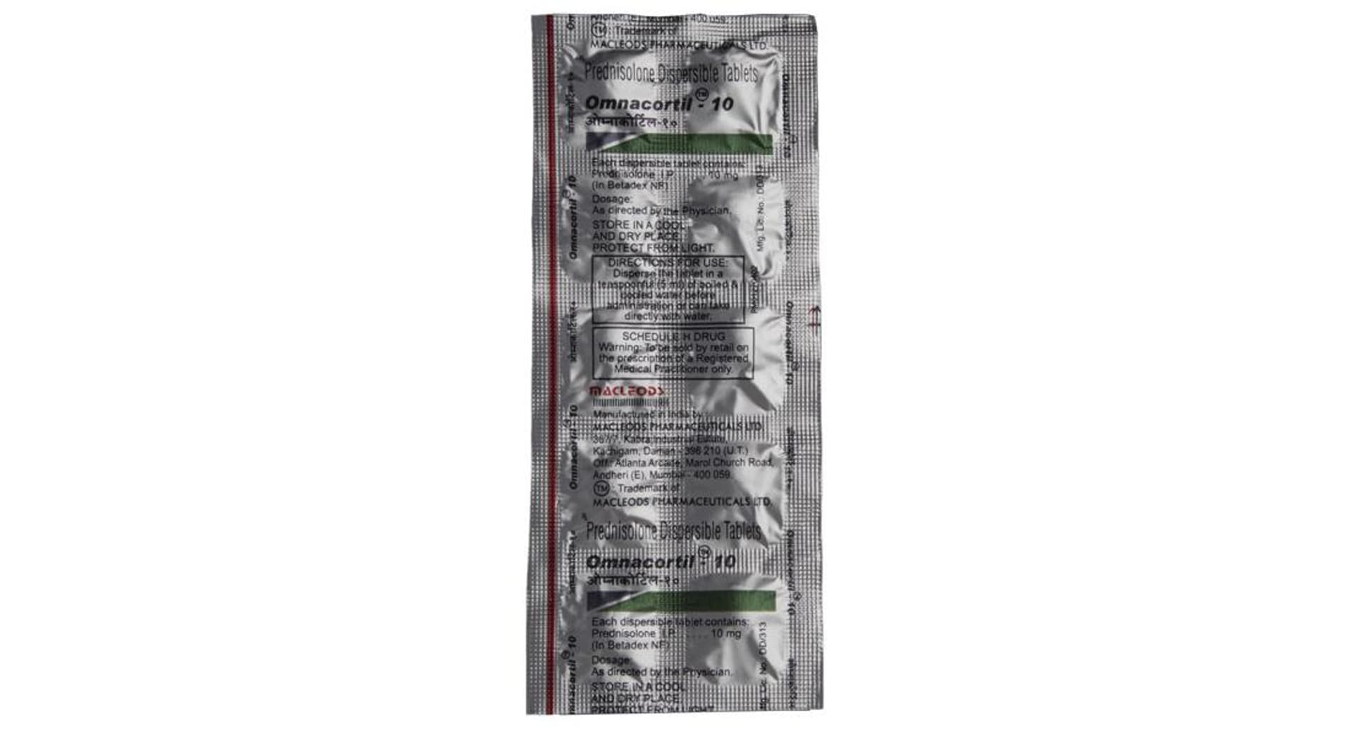 Omnacortil 10 tablet strip