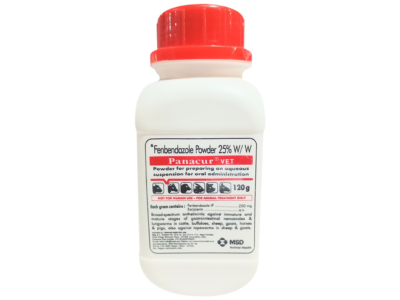 Panacur Vet fenbendazole 25% w/w composition label