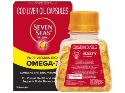 Seven Seas Original Cod Liver Oil Capsule pack of 100 pure vitamin rich omega 3