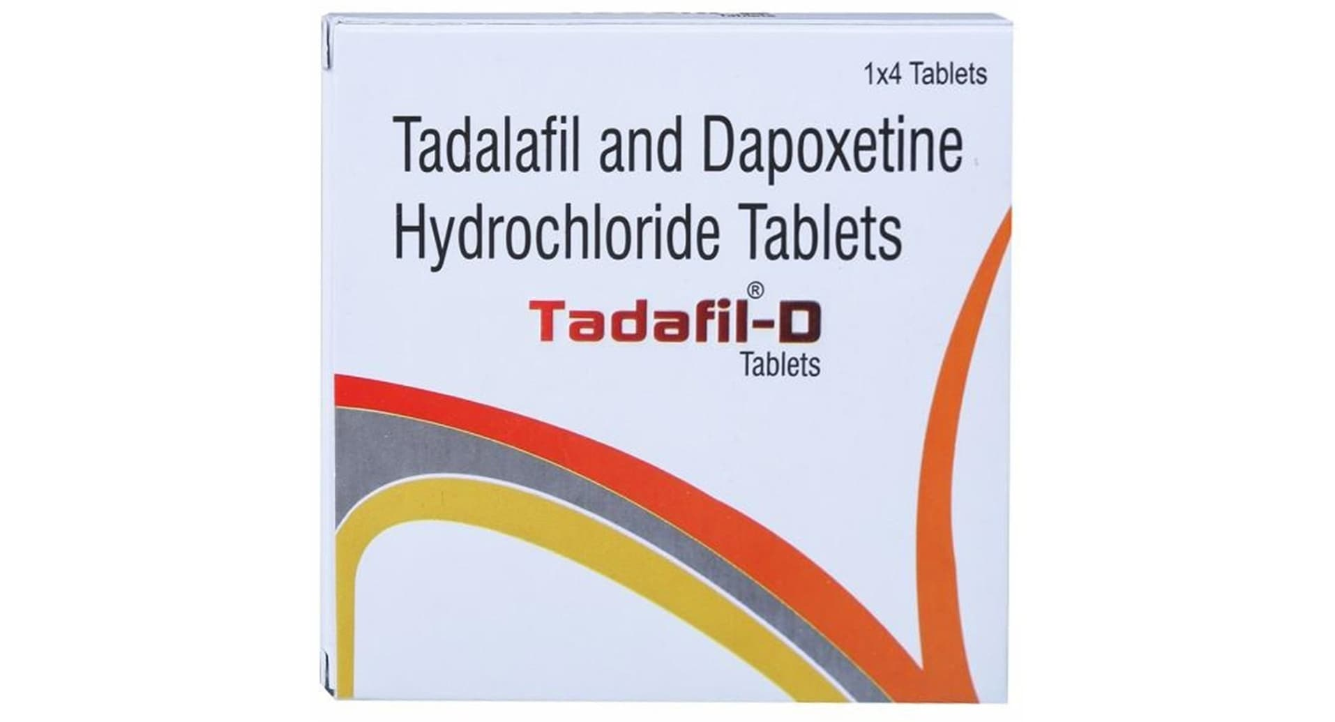 Tadafil D 10mg/30mg Tablet front pack of 4 tablets