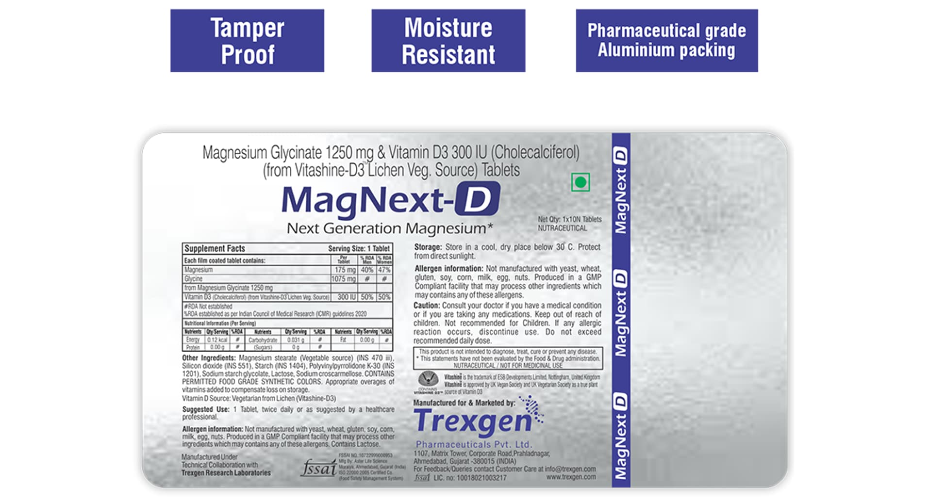 Trexgen MagNext D composition and strength details