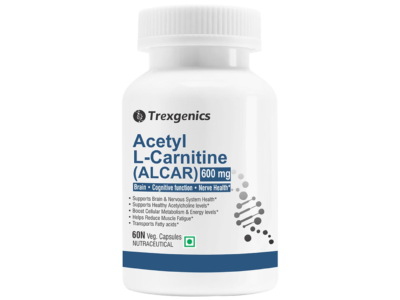 Trexgenics Acetyl L-Carnitine ALCAR 600mg bottle of 60 veg capsules