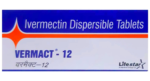 Vermact 12 Tablet DT - Ivermectin Dispersible Tablets (front)