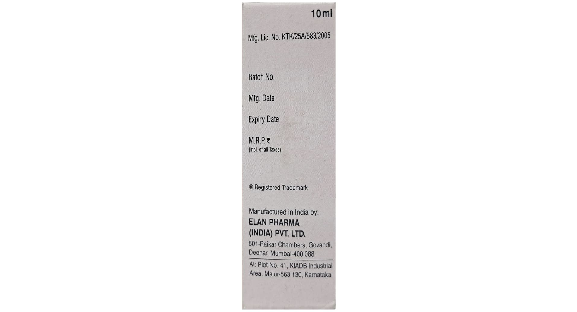 Waxiklin Ear Drops manufacturer details