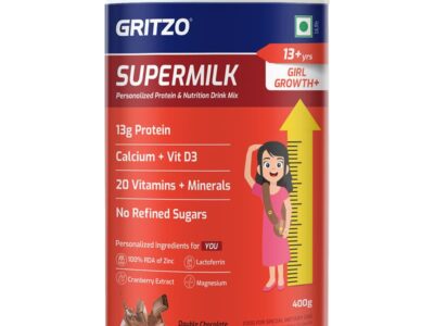 Gritzo SuperMilk Growth+ 13+ Years Girls, 400 gm