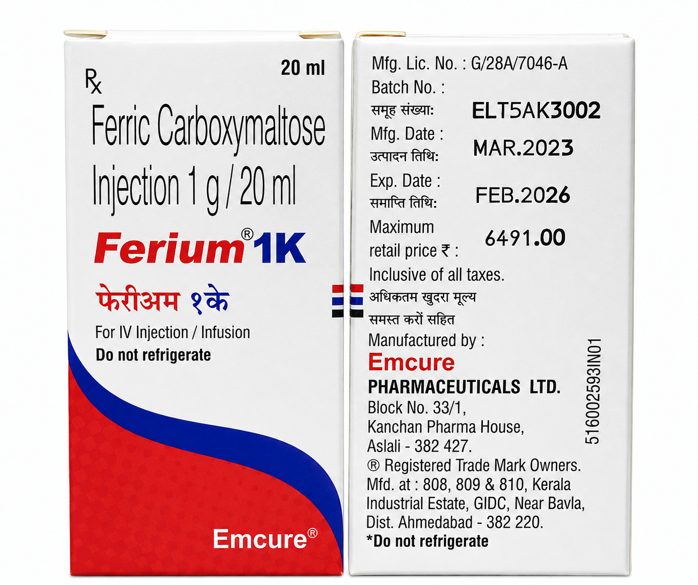 Ferric Carboxymaltose (50mg/ml)