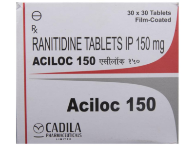 Aciloc 150 Tablet carton front 30 x 30 film-coated