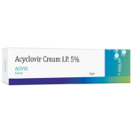Acivix Cream Acyclovir tube and carton Zee Labs, 5 gm
