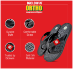 Diclowin Ortho Acupressure Slippers (Size 9)
