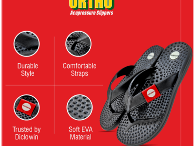 Diclowin Ortho Acupressure Slippers (Size 9)