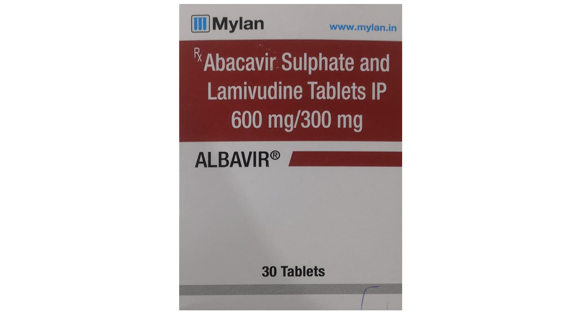Albavir Tablet composition panel and Schedule H caution
