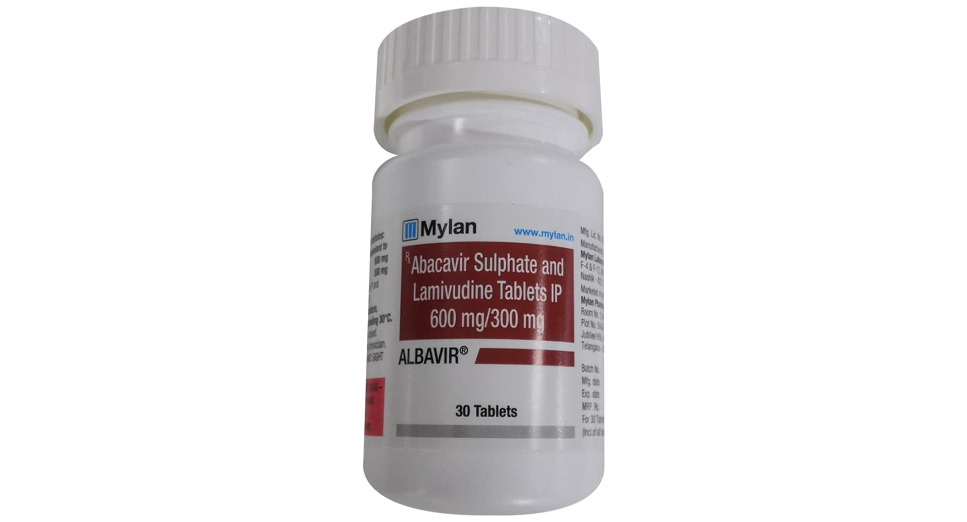 Albavir Tablet Mylan bottle of 30 tablets