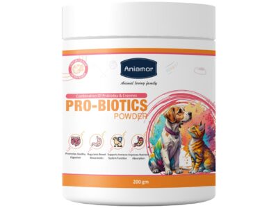 Aniamor Pro-Biotics Powder chicken flavour 200 g jar for dogs and cats