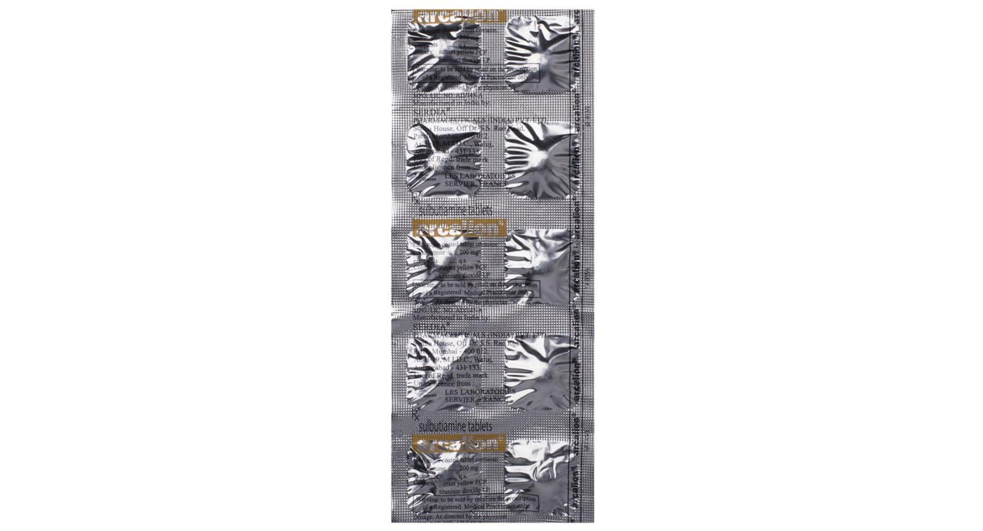 Arcalion 200 mg Tablet strip composition details