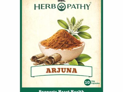 Arjuna Capsules SBL Herbopathy carton front