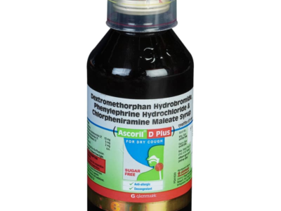 Ascoril D Plus Syrup Sugar Free bottle Glenmark, 100 ml