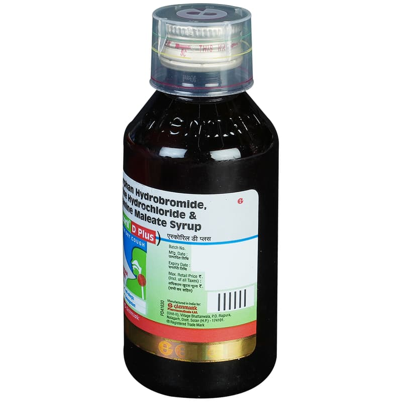 Ascoril D Plus Syrup bottle label composition