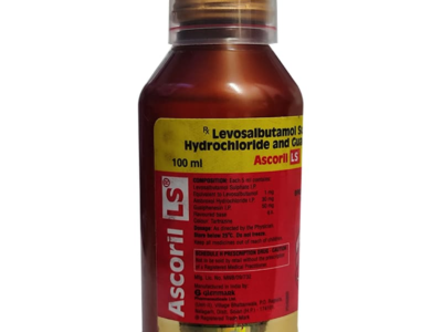 Ascoril LS Syrup bottle Glenmark, 100 ml