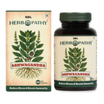 Ashwagandha Capsules SBL Herbopathy 60 count bottle and carton