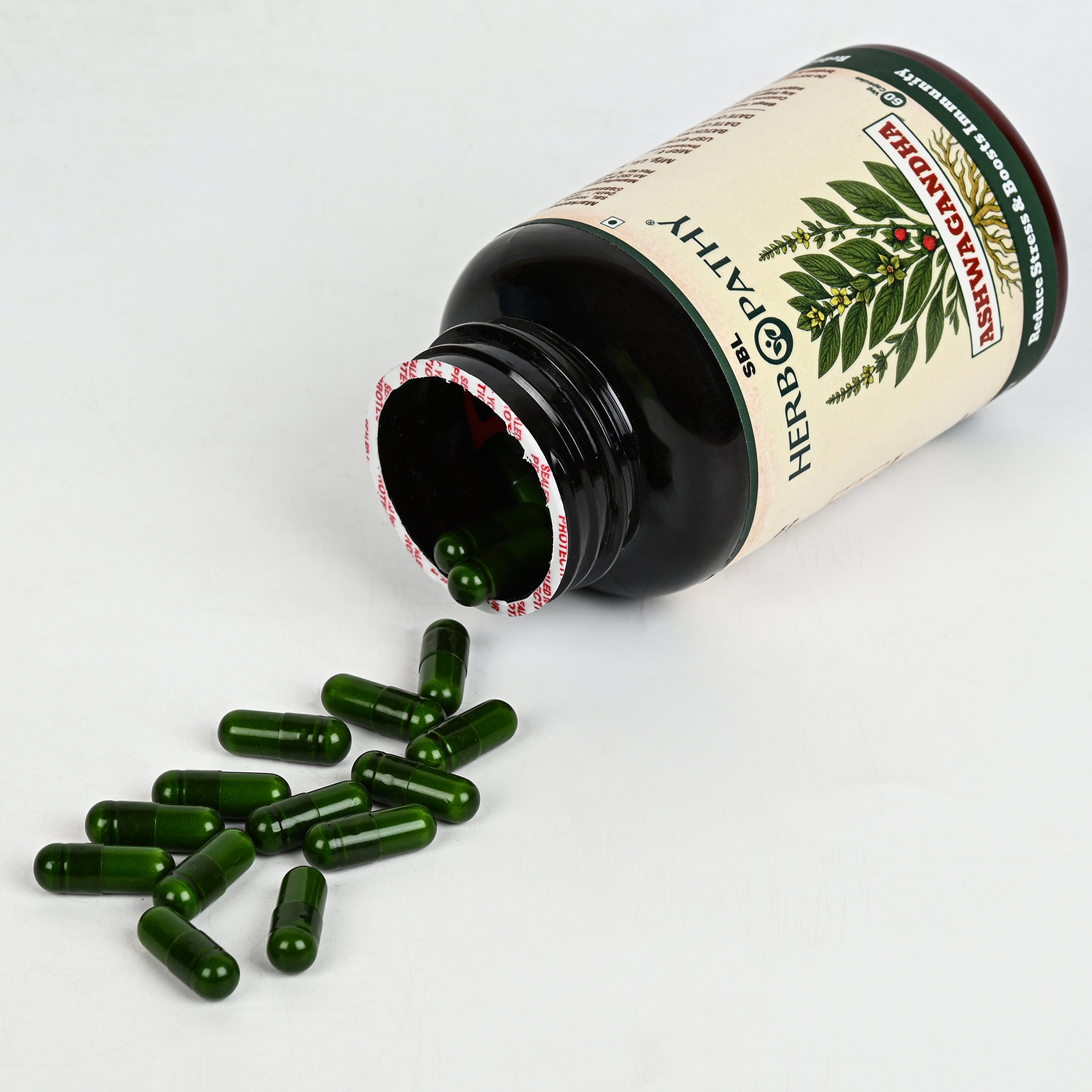 Ashwagandha Capsules root extract composition panel