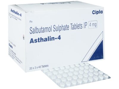 Asthalin 4 mg Tablet Cipla salbutamol 4 mg pack with strip of 45 tablets