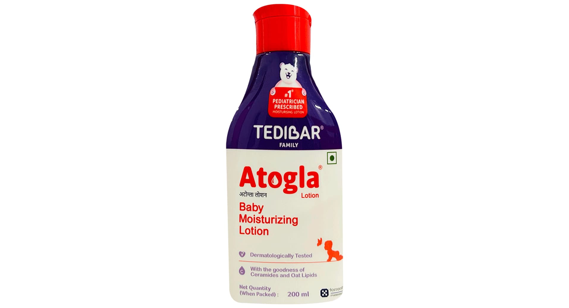 Atogla Baby Moisturizing Lotion with ceramides and oat lipids 200 ml bottle