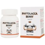 Bakson's Phytolacca Berry Tablet bottle and box, 75 tablets
