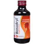 Benadryl Syrup bottle Johnson Johnson cough formula, 150 ml