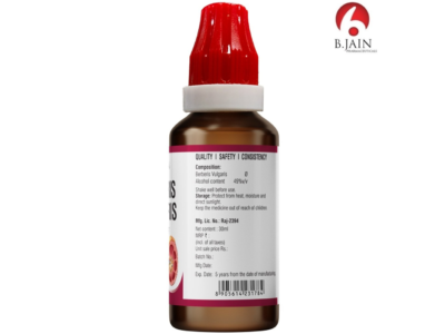 BJain Berberis Vulgaris Drops label details