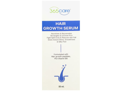 365 Care Hair Growth Serum 50 ml pack front with hair growth peptides