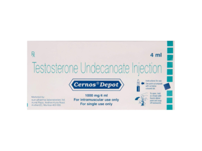 Cernos Depot Injection carton front - Testosterone Undecanoate 1000mg/4ml by Sun Pharma