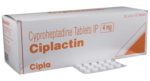 Ciplactin cyproheptadine tablets IP 4 mg Cipla carton and blister