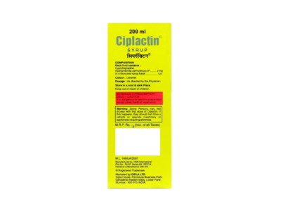 Ciplactin Syrup cyproheptadine 2 mg per 5 ml Cipla 200 ml