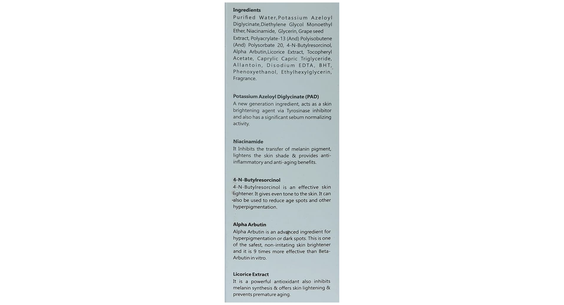 Clariwhite Intense Brightening Serum directions for use