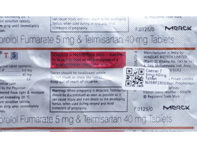 Concor-T 5 Tablet Merck bisoprolol telmisartan strip composition
