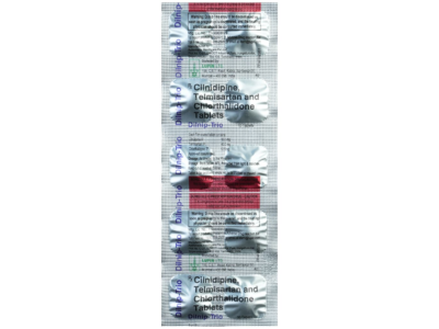 Dilnip-Trio Tablet Lupin cilnidipine telmisartan chlorthalidone blister composition