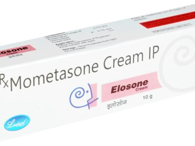 Elosone Cream carton showing composition mometasone furoate IP 0.1% w/w